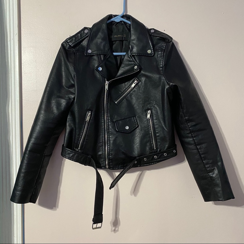 Faux Leather Motorcycle Jacket
